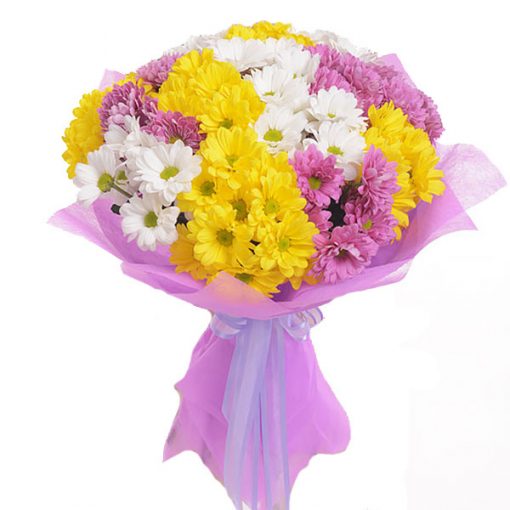 Μπουκέτο με φρέσκα λουλούδια Χρυσάνθεμα 0903