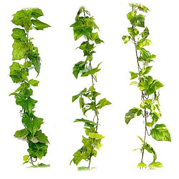 Artificial hanging plant garland Green vines x 97 leaves 310600