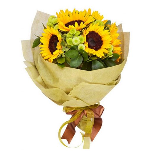 Bouquet with fresh flowers Sunflower 0801