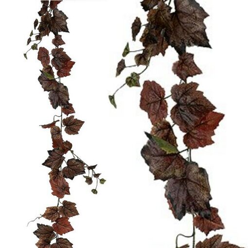 Artificial hanging plant garland – Grape Leaf Autumn x 92 leaves Α25796